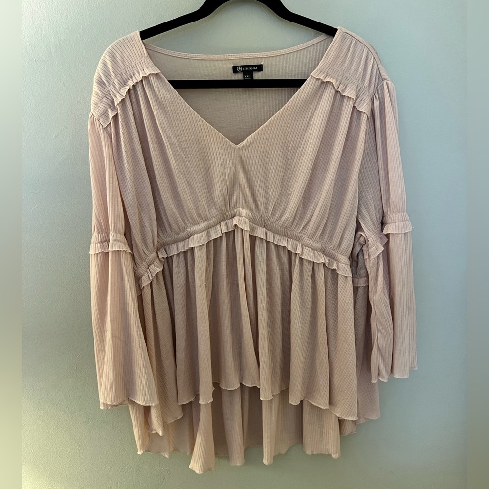 Versona high-low bell sleeves summer top size XXL - Picture 3 of 9
